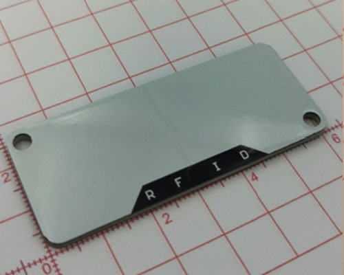 INF-6025 Asset Tag — thin type on metal tag